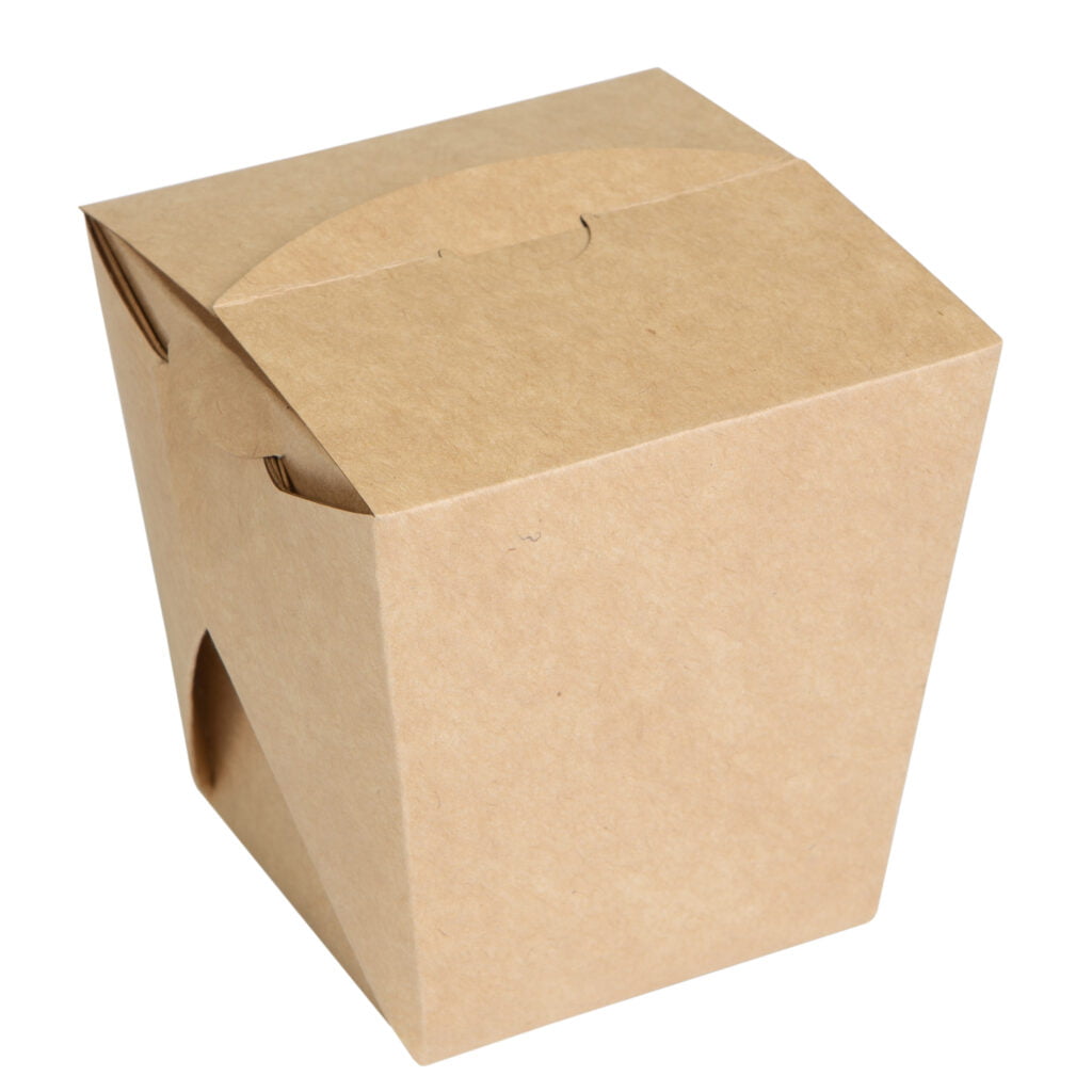 Упаковка для лапши/салатов/WOK пастабокс, крафт , размер — М (объем 400 мл) - studio13.com.ua фото 2