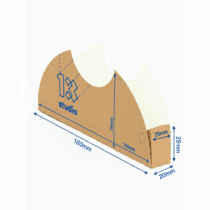 Упаковка тако держатель крафт, размер – S - studio13.com.ua фото