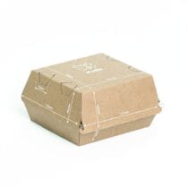 Упаковка клеевая для гамбургера/чизбургера крафт, размер — М - studio13.com.ua фото