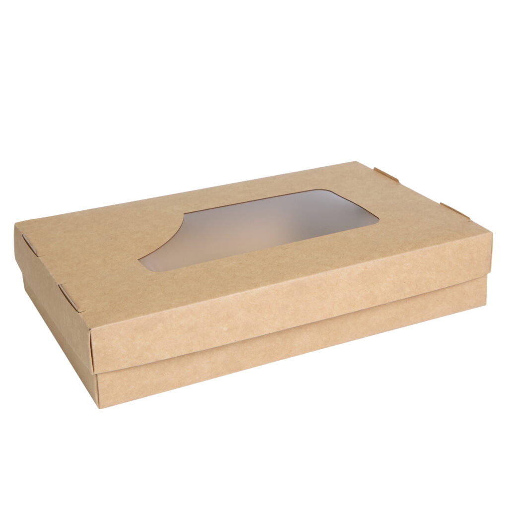 Упаковка для суші крафт (кришка-дно-вікно), розмір – 3XL - studio13.com.ua фото 2