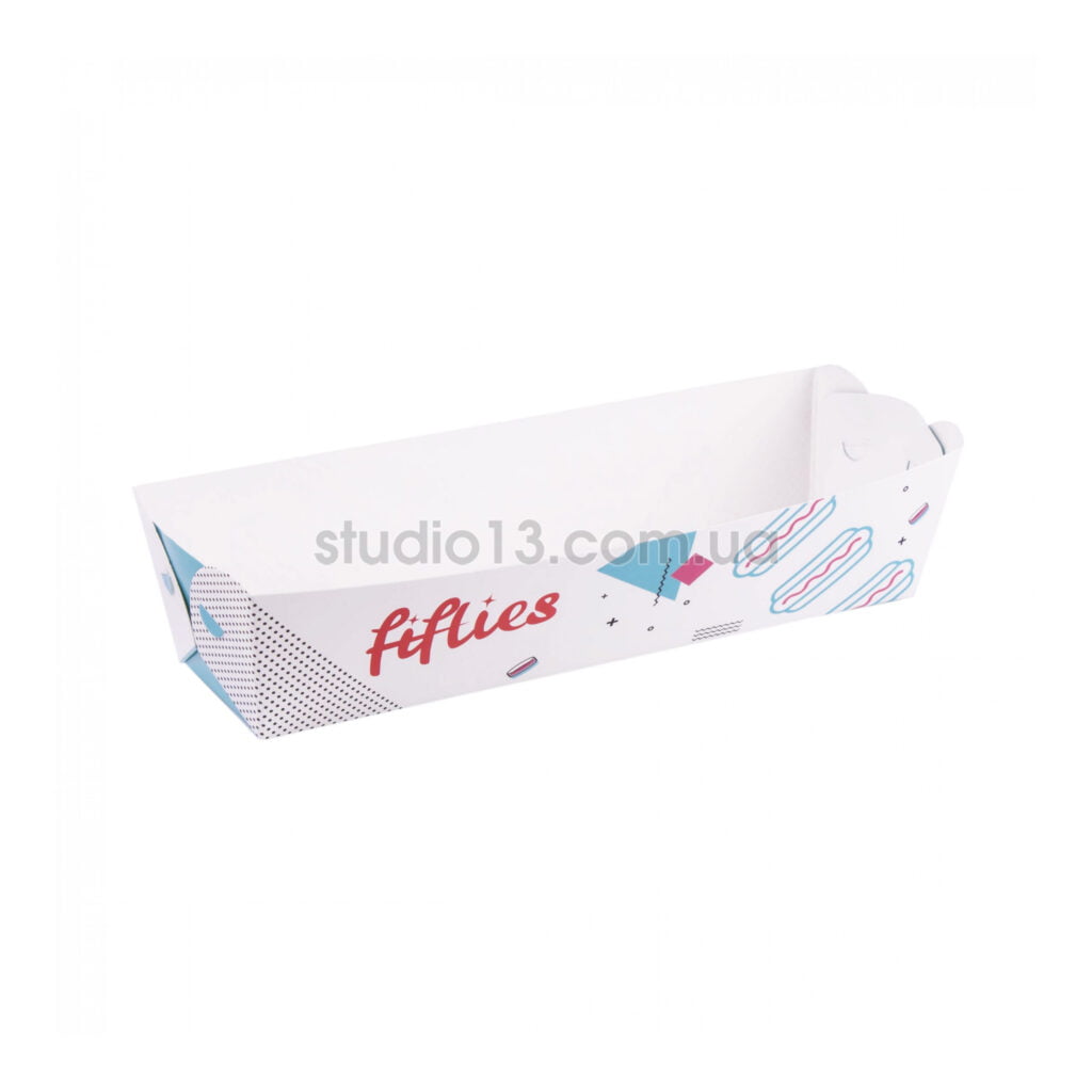 Тарелка для хот-догов (макси клеевая), белая , размер — L - studio13.com.ua фото 4