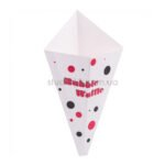 Упаковка для фигурной выпечки/вафли (конус-мини) белая  , размер – S - studio13.com.ua фото 4