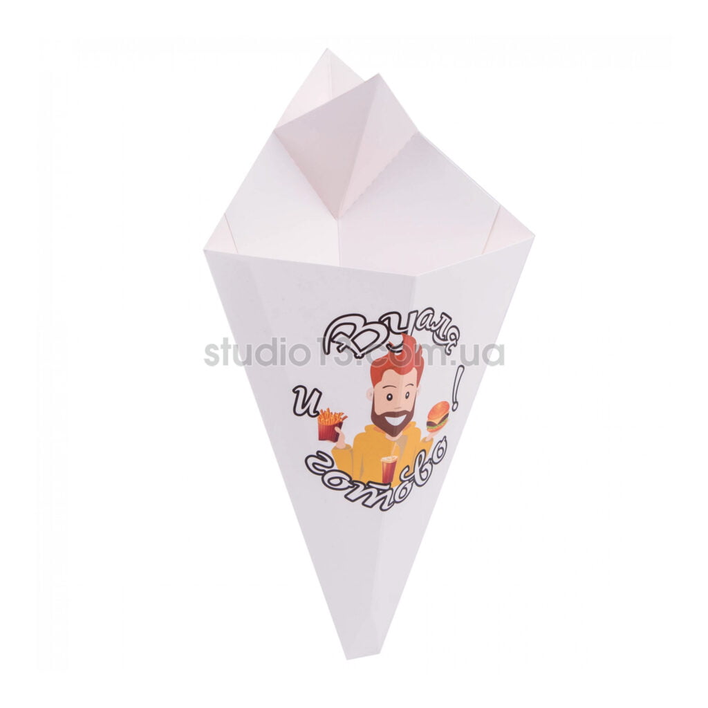 Упаковка для фигурной выпечки/вафли (конус-макси) белая , размер – XL - studio13.com.ua фото 5