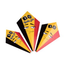 Упаковка для фігурної випічки/вафлі (конверт-конус міні) кольорова , розмір – S - Студія-13 фото Упаковка для фігурної випічки/вафлі (конверт-конус міні) кольорова , розмір – S - studio13.com.ua фото