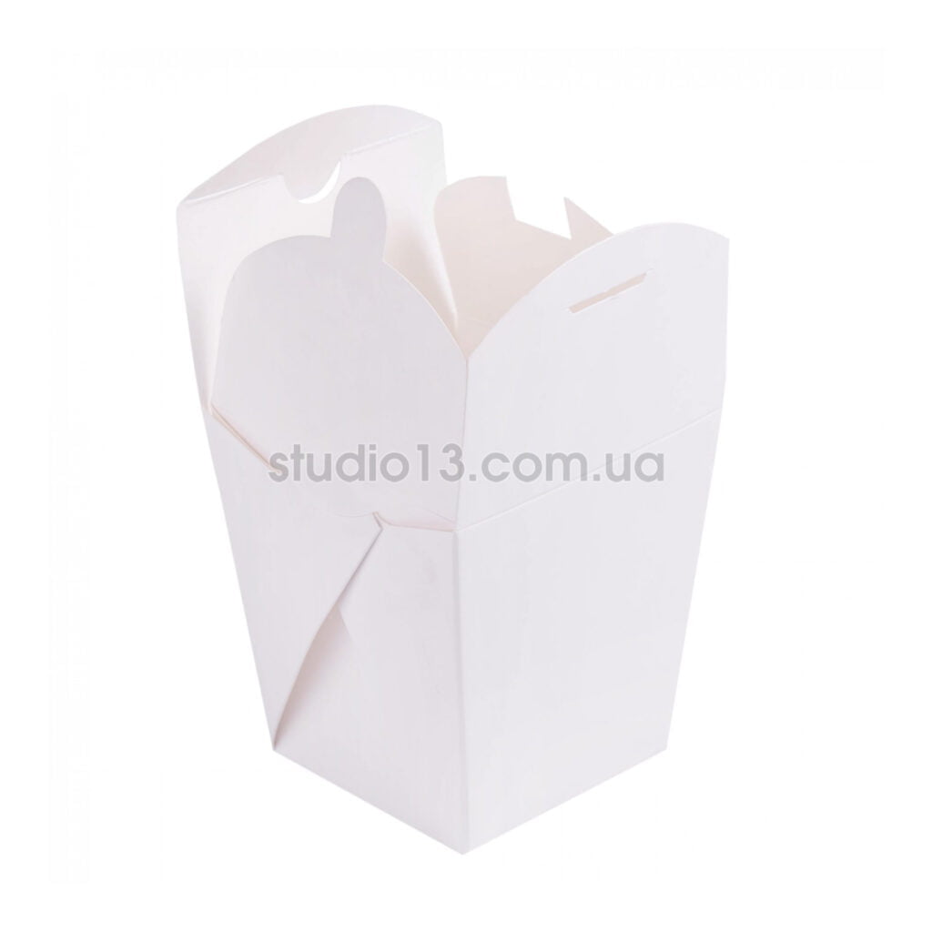 Упаковка для лапши/салатов/WOK пастабокс, белая , размер – XL (объем 750 мл) - studio13.com.ua фото 2