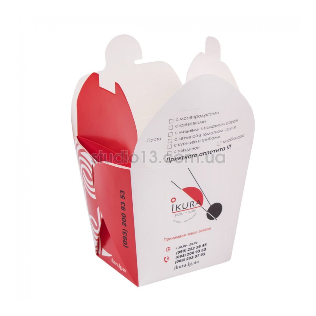 Упаковка для лапши/салатов/WOK пастабокс, цветная , размер – XL (объем 750 мл) - studio13.com.ua фото 5