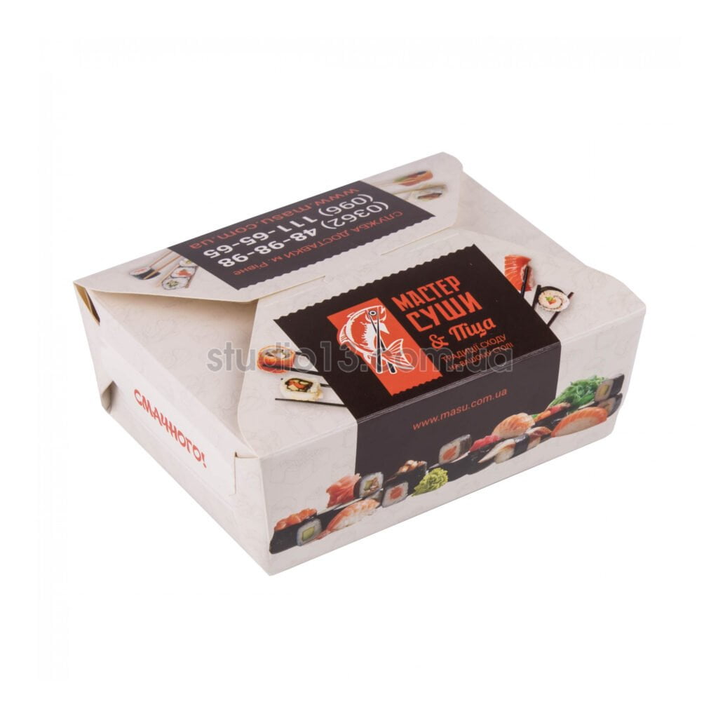Упаковка для суші кольорова (бокс-міні), розмір – XS - studio13.com.ua фото 2