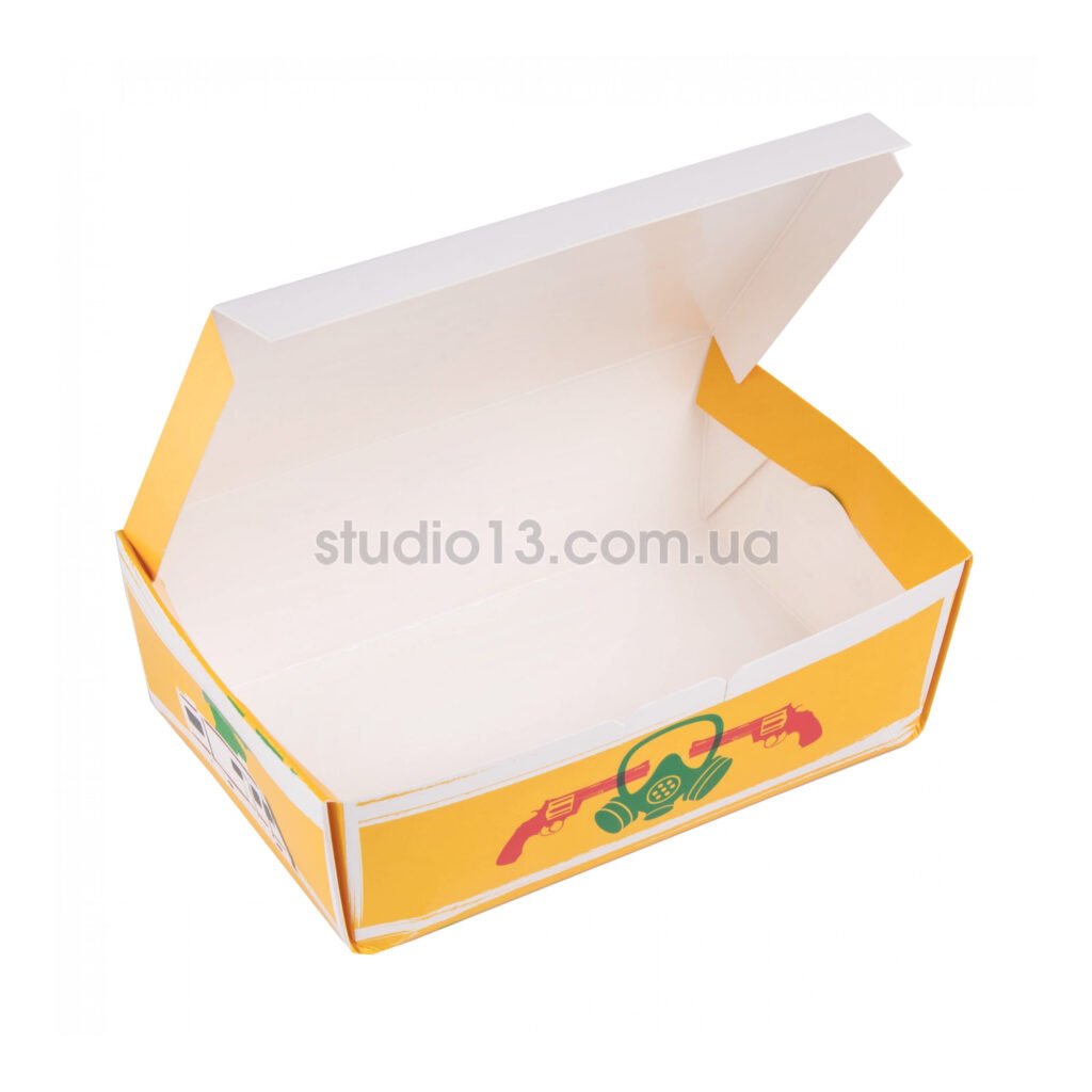 Упаковка для їжі/картоплі фрі/напівфабрикати, фудбокс (максі) кольорова , розмір – L - studio13.com.ua фото 4