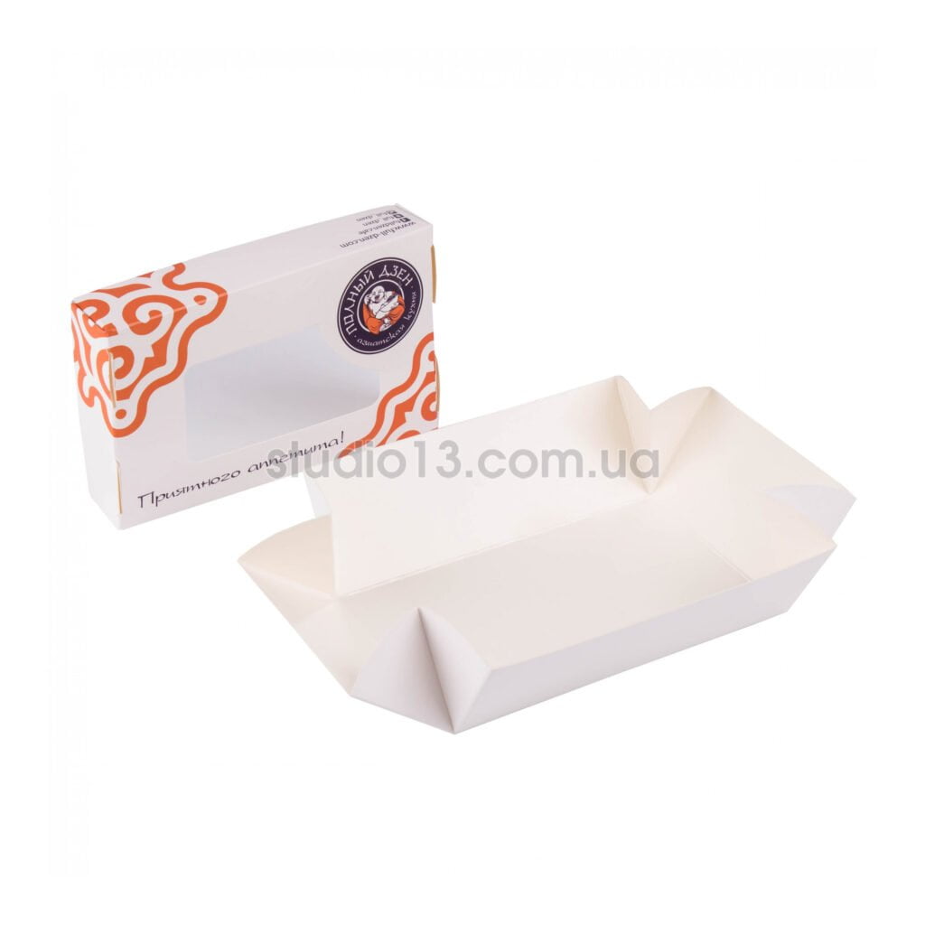 Упаковка для хот-догов (крышка-дно-окно), цветная , размер  – М - studio13.com.ua фото 5