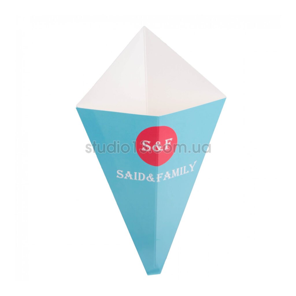 Упаковка для фігурної випічки/вафлі (конус-міді) кольорова , розмір – М - studio13.com.ua фото 5