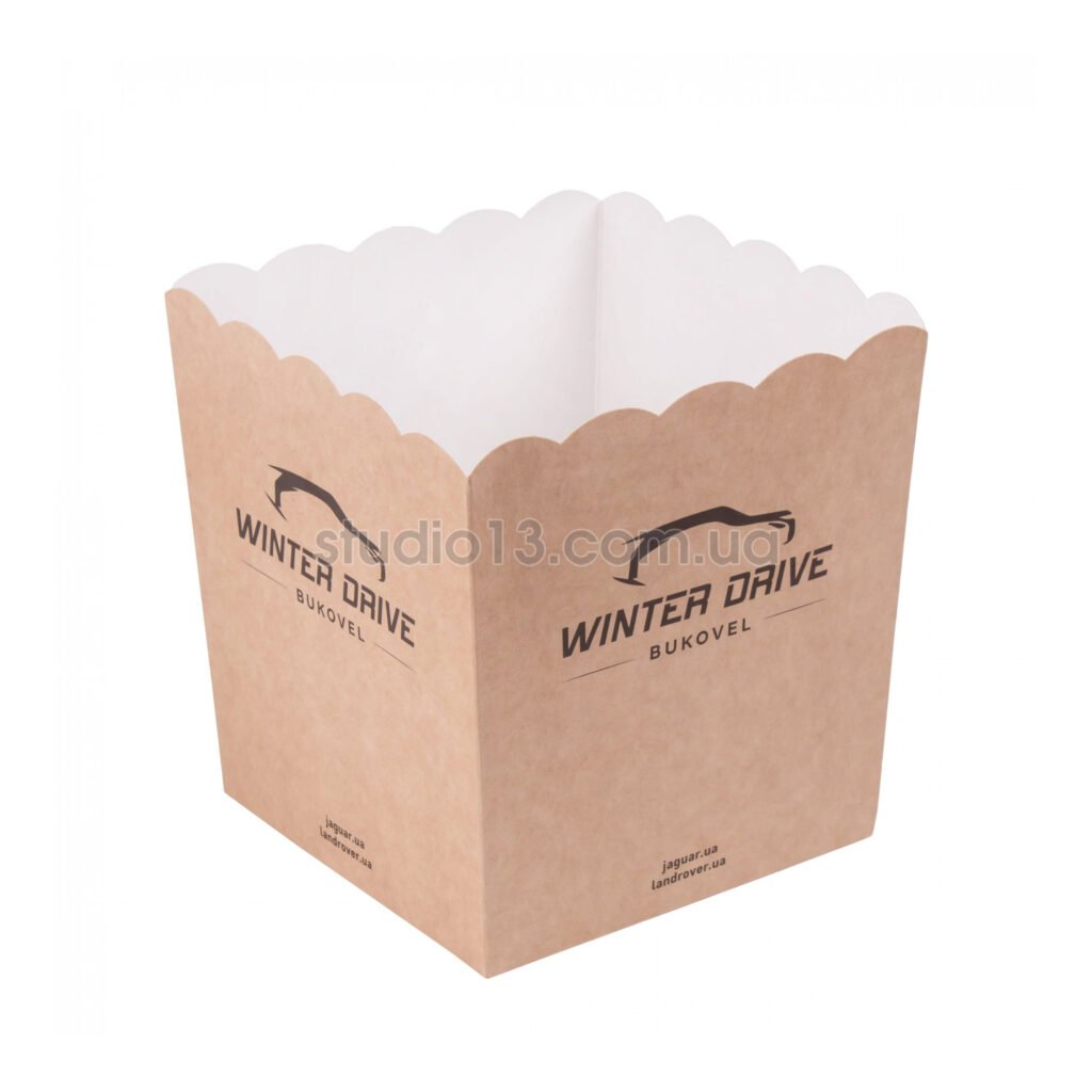 Упаковка (ведро) для попкорна крафт , размер – XL (объем 3 л) - studio13.com.ua фото 4