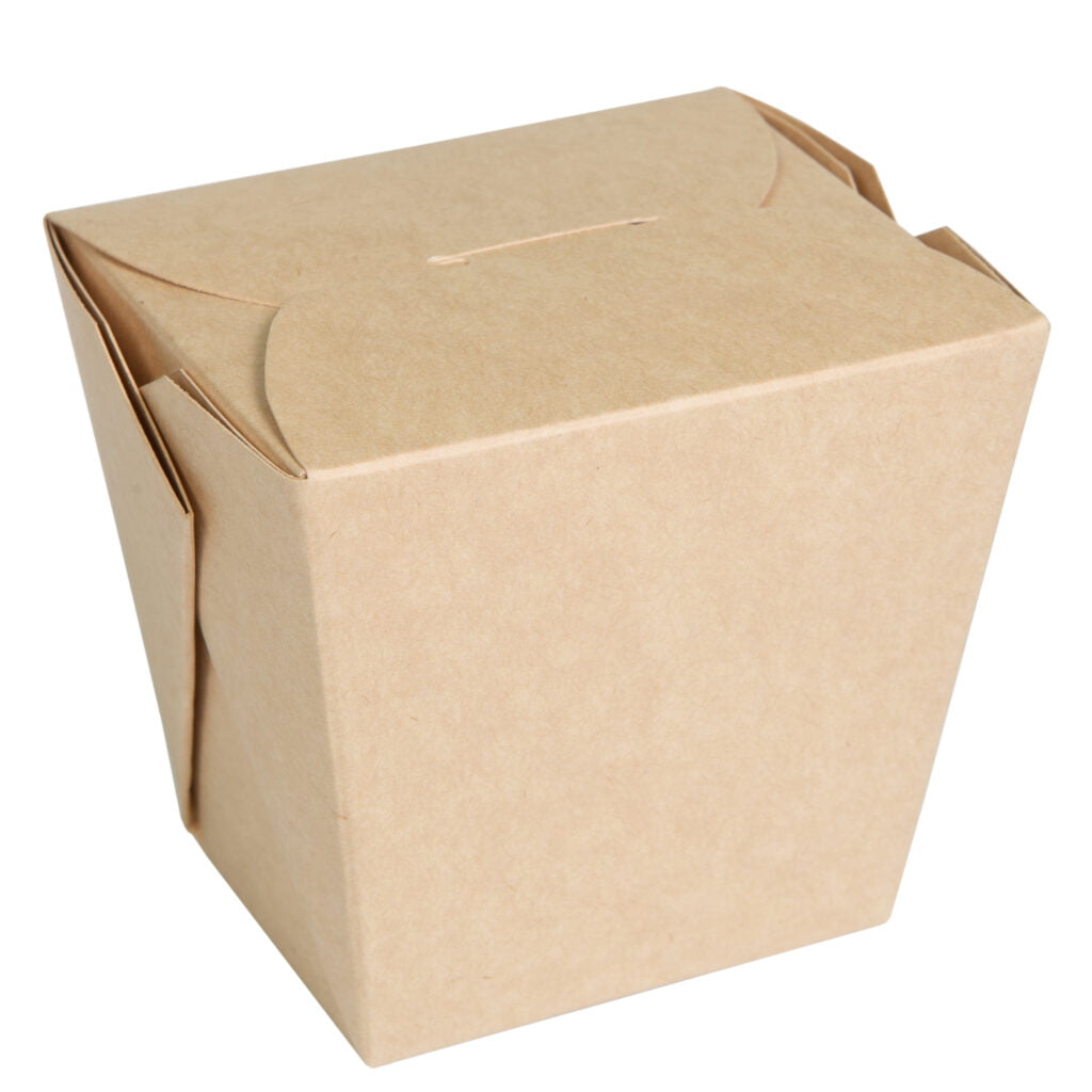 Упаковка для лапши/салатов/WOK пастабокс (клеевая), крафт, размер – L (объем 500 мл) - studio13.com.ua фото 2