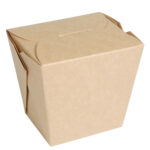 Упаковка для лапши/салатов/WOK пастабокс (клеевая), крафт, размер – L (объем 500 мл) - studio13.com.ua фото 4