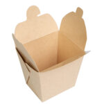 Упаковка для лапши/салатов/WOK пастабокс (клеевая), крафт, размер – L (объем 500 мл) - studio13.com.ua фото 5