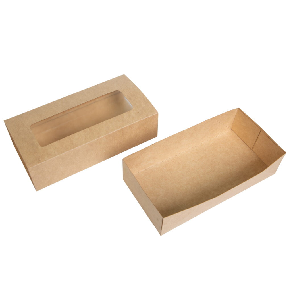 Упаковка для хот-догів (кришка-дно-вікно), крафт, розмір  – ХL - studio13.com.ua фото 2