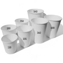 Стаканы бумажные белые 110, 180, 250, 340, 400, 540 мл. - Студія-13 фото Стаканы бумажные белые 110, 180, 250, 340, 400, 540 мл. - studio13.com.ua фото