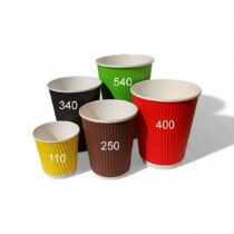Стаканы бумажные гофрированные цветные 110, 250, 340, 400, 540 мл. - Студія-13 фото Стаканы бумажные гофрированные цветные 110, 250, 340, 400, 540 мл. - studio13.com.ua фото