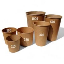 Стаканы бумажные крафт 110, 180, 340, 286, 540, 1000 мл. - Студія-13 фото Стаканы бумажные крафт 110, 180, 340, 286, 540, 1000 мл. - studio13.com.ua фото