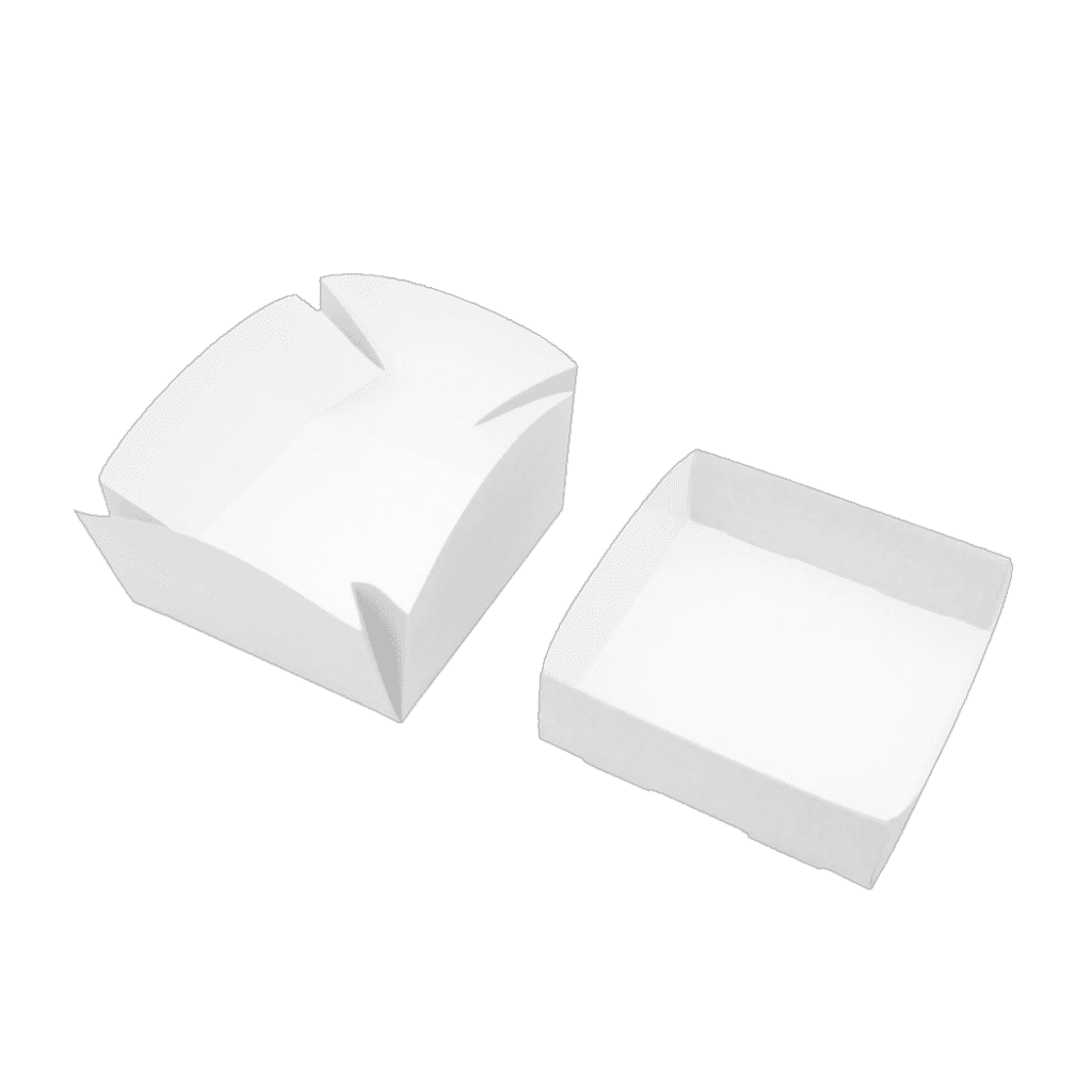 Упаковка для суши белая (крышка-дно-окно), размер – L (120x120x110 мм) - studio13.com.ua фото 2