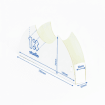 Упаковка тако держатель белая, размер – S - studio13.com.ua фото