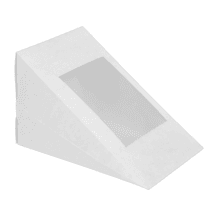 Упаковка для сэндвича/бутерброда (миди) белая , размер – М - Студія-13 фото Упаковка для сэндвича/бутерброда (миди) белая , размер – М - studio13.com.ua фото