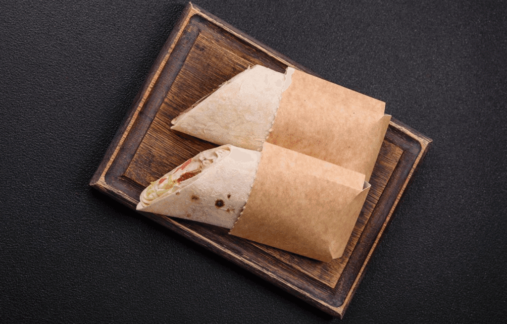 Упаковка для шаурми крафт у фастфуді
