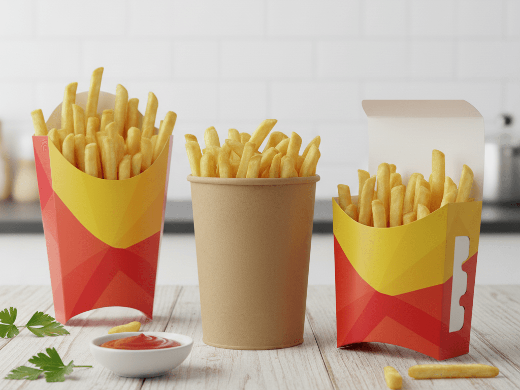 Картонная упаковка для картошки фри